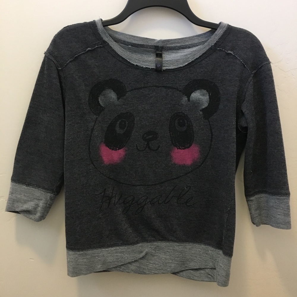 Cute Huggable Panda Top, 3/4 Sleeve Tilly’s
